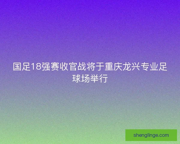 国足18强赛收官战将于重庆龙兴专业足球场举行